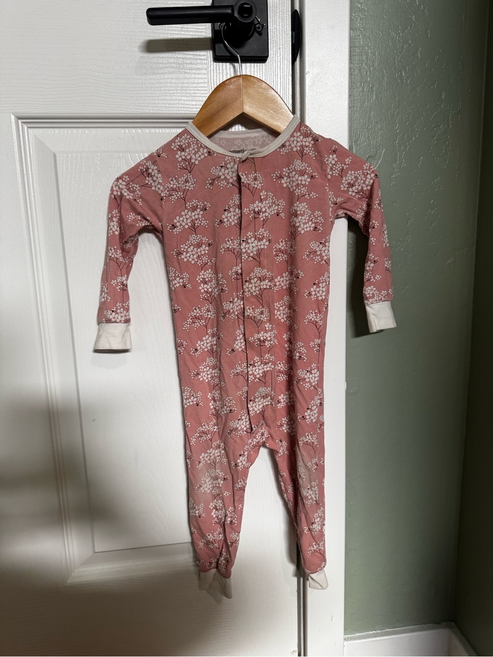 Magnetic Me Rose Pink Floral Footed One-Piece